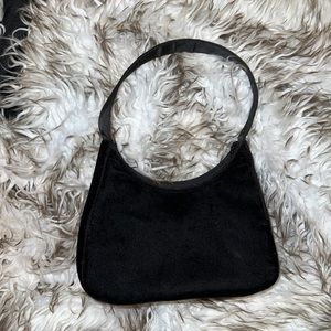 Vintage Valerie Stevens Black Mini Velour Purse
